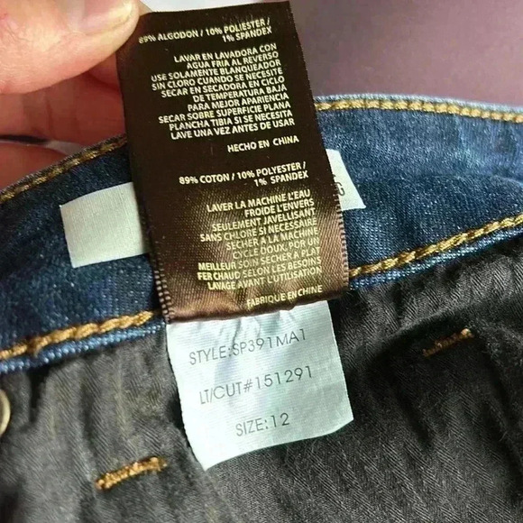 Kut from the Kloth High Rise Crop Straight Leg Stretch Jeans 12 Dark Wash - Picture 10 of 12